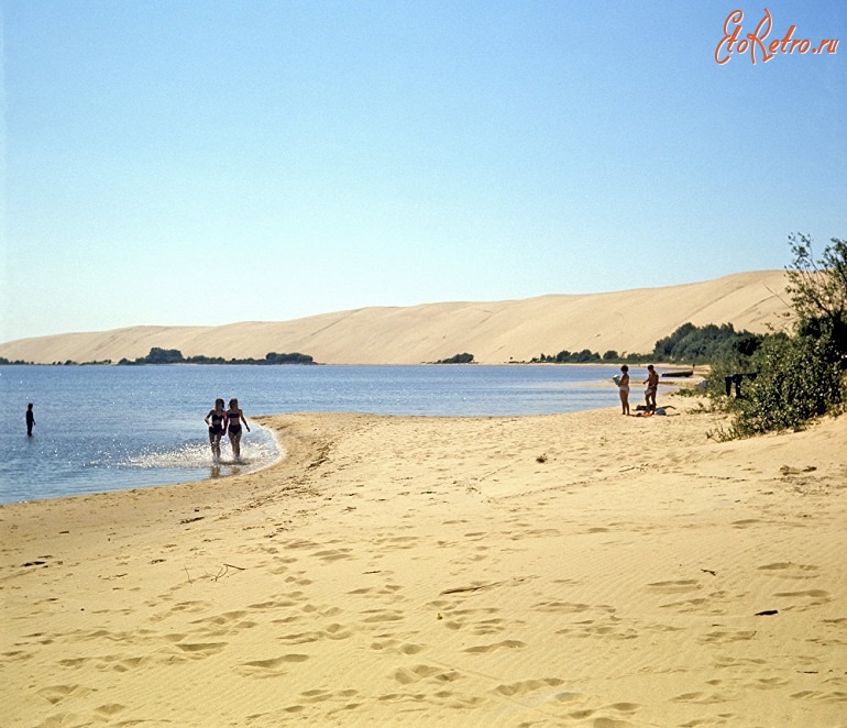 Литва - Песчаные пляжи и дюны на курорте Ниды, 1968 год.