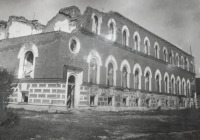 Тосно - Лиснино. Здание Лисинского лесотехнического техникума, разрушенное в результате массированной авиабомбежки 9 августа 1941 года.
