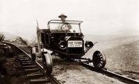 Железная дорога (поезда, паровозы, локомотивы, вагоны) - Пожарный лесной патруль на жд.автомобиле