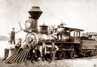 Железная дорога (поезда, паровозы, локомотивы, вагоны) - Паровоз №152 Миссури-Тихоокеанской ж.д.,США