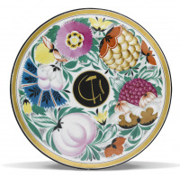 Предметы быта - Фарфоровая тарелка Цветы и фрукты