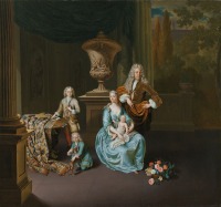 Картины - Семейный портрет мэра Лейдена в интерьере