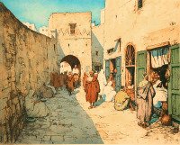 Картины - Картини.  Тавік Франтісек Симон (1877-1942).  Туніс. Вуличка.