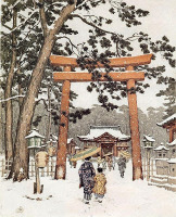 Картины - Картини.  Тавік Франтісек Симон (1877-1942).  Японія. Кіото в зимку.