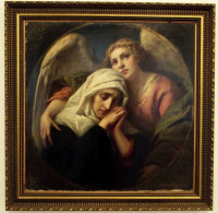 Картины - Скорбящая Богоматерь с ангелом