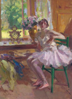 Картины - Константин Коровин. Балерина за туалетным столиком
