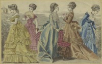 Ретро мода - Женский костюм. Англия, 1860-1869. Платья для прогулок, 1860-1869