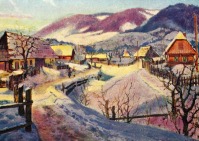 Ретро открытки - Зима на Верховине