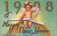 Ретро открытки - Счастливого 1908 Нового Года
