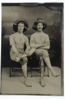 Ретро открытки - Ретро-поштівка.  Портрет двох мужчин.