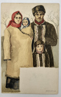 Ретро открытки - Крестьянская семья