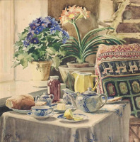 Картины - Ольга Александровна. Чайный столик