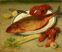 Картины - Джон Кох. Натюрморт с рыбой и омарами