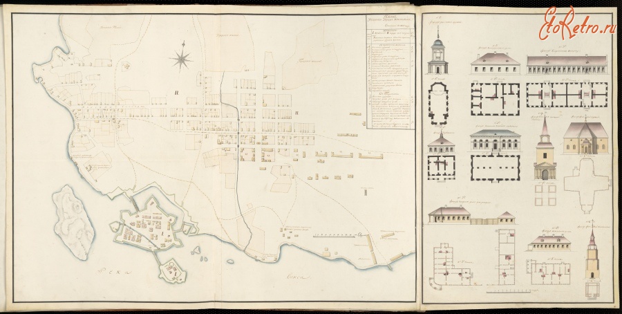 Приозерск - План города Кексгольма, 1802 год