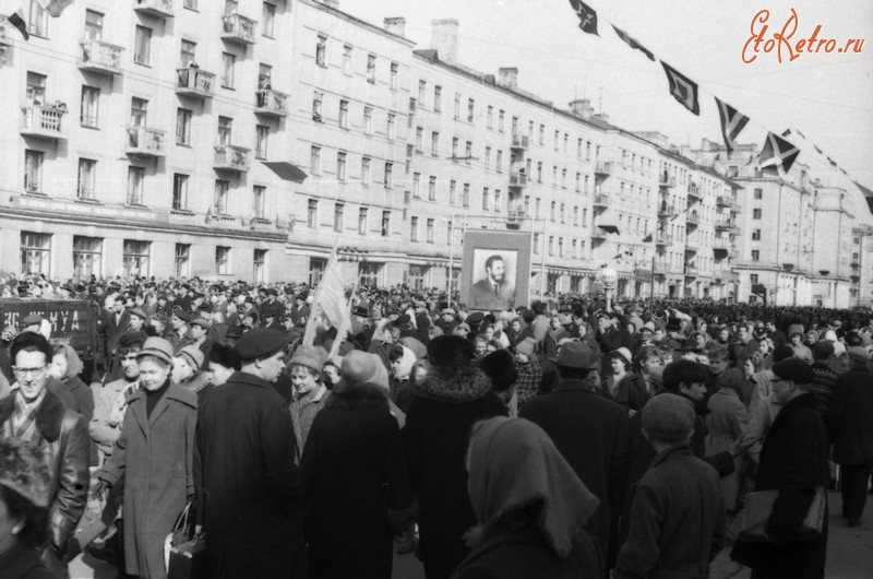 Мурманск - Мурманск. 1960 г. Проспект Ленина.