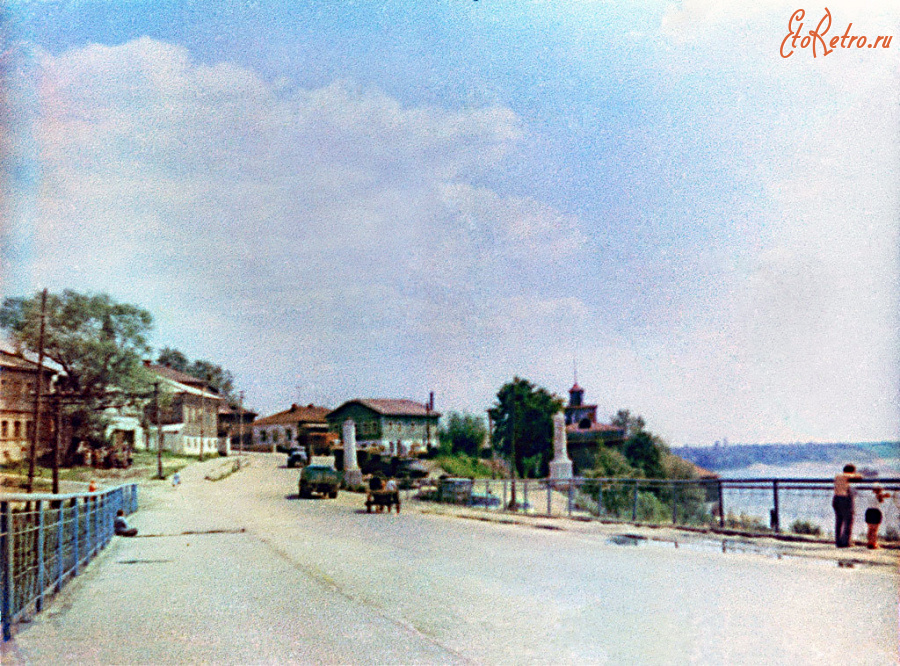 Касимов - Вид на Рязанский спуск с Набережной.