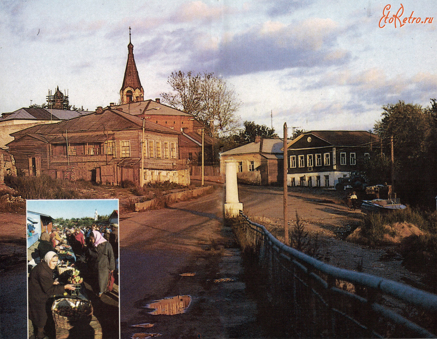 Касимов - Вид на Рязанский спуск с Набережной.