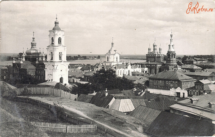 Кадом - Вид на Милостиво-Богородицкий женский монастырь с Вознесенского холма.