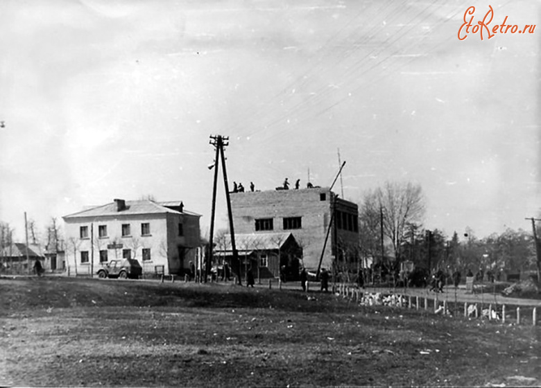 Старожилово - Старожилово. Советская улица. Строительство здания почты.