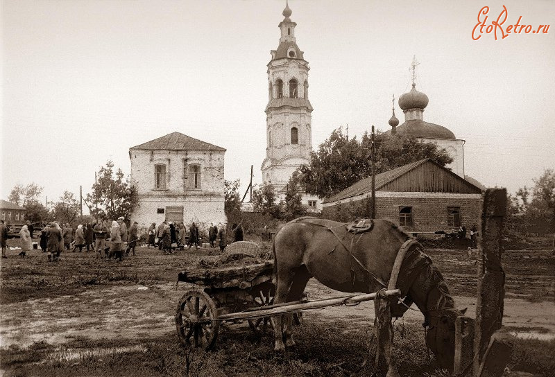 Старожилово - Воскресный базар в селе Столпцы.