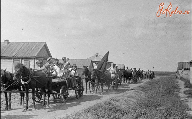 Саратовская область - Красный обоз Ней-Варенбургского колхоза,АССР Немцев Поволжья