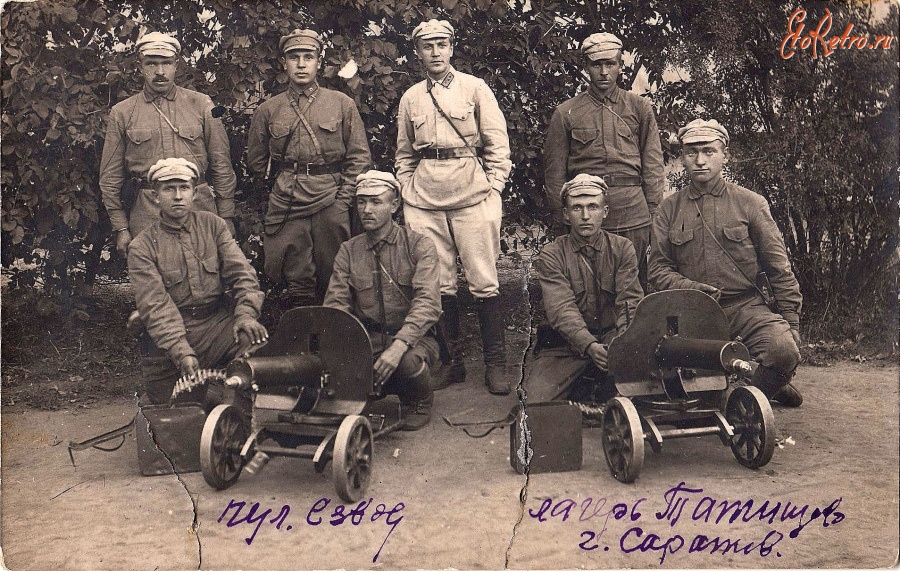 Татищево - Бойцы пулеметного взвода в военном лагере