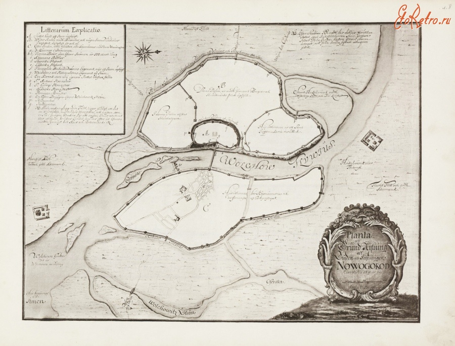 Россия - План Новгорода, 1674