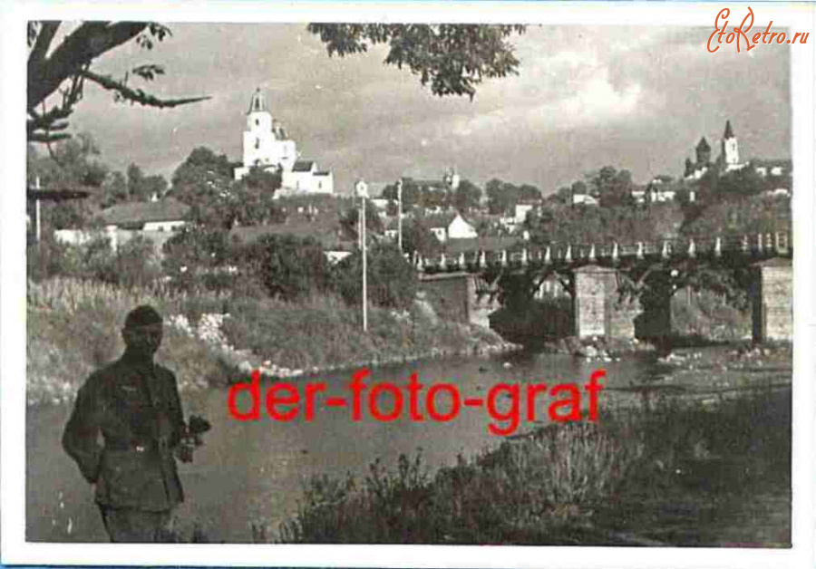 Житомир - Житомир, Богуния. Вид на мост в сторону Новоград-Волынского во время немецкой оккупации 1941-1944 гг в Великой Отечественной войне.