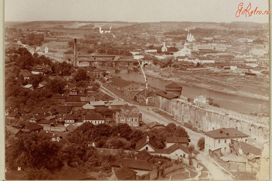 Смоленск - Общий вид на западную часть Смоленска и Днепр с башни Веселуха.