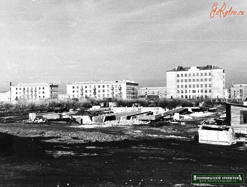 Невинномысск - Строительство кинотеатра «Мир». 1964 г.