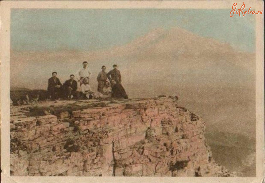 Кисловодск - Видение Эльбруса с вершины Бермамыта, в цвете