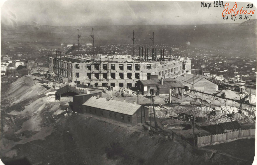 Кисловодск - Общий вид строительства санатория Минтяжстроя.