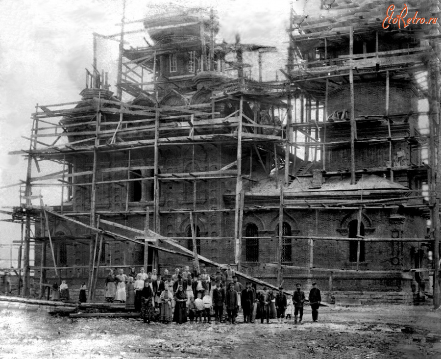 Сатка - Строительство Никольского собора.