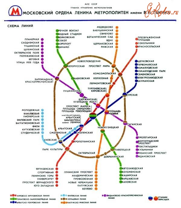 Москва - Старые схемы Московского метрополитена