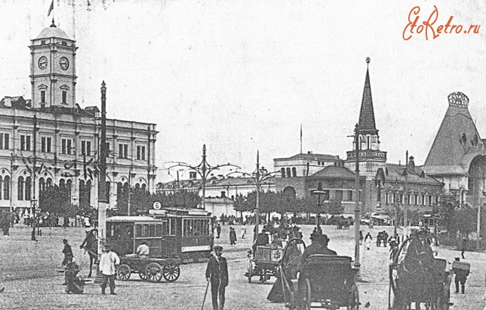 Москва - Вид на Каланчевскую площадь с Николаевским и Ярославским вокзалами.