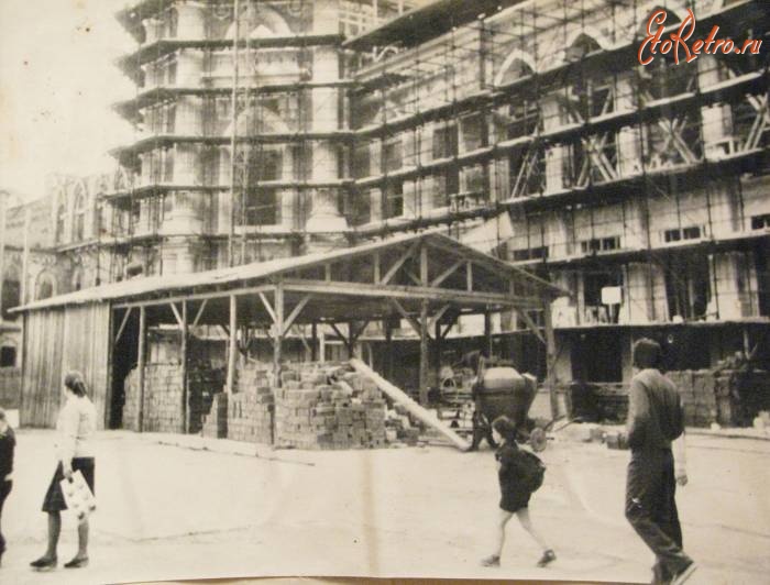 Москва - Царицыно. 1980-е. Реставрация северного фасада Большого дворца