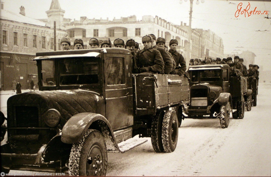 Москва - Улица Горького в районе Пушкинской площади 1941, Россия, Москва,