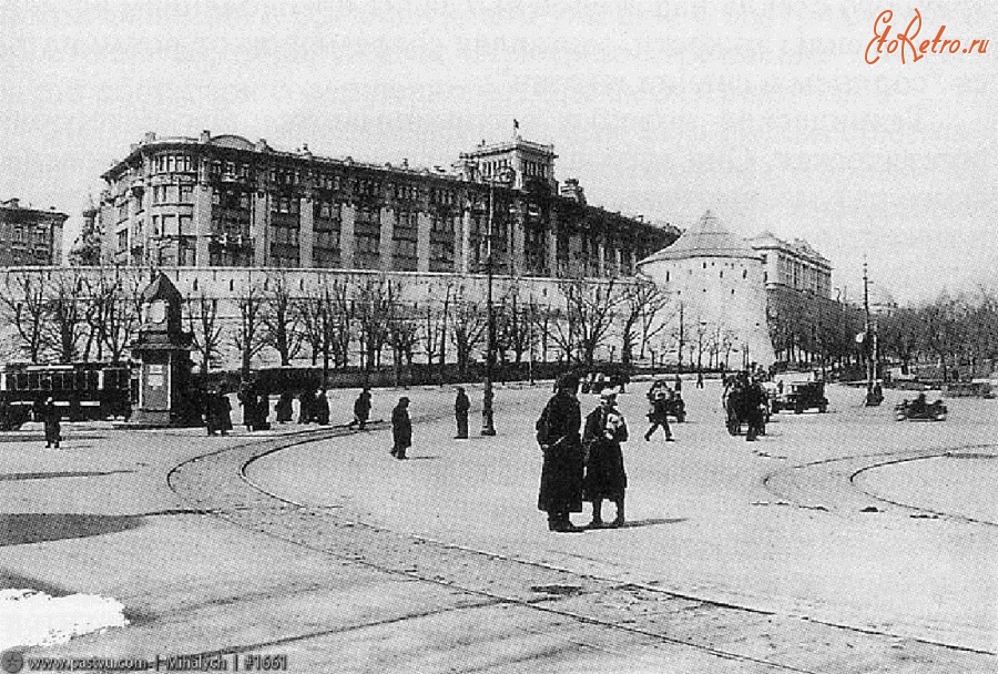 Москва - Вид на Китайгородскую стену с Варварской площади 1925—1930, Россия, Москва,