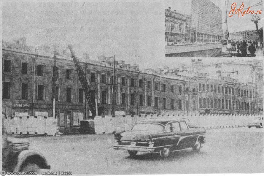 Москва - Улица Горького до постройки гостиницы «Интурист» 1965, Россия, Москва,