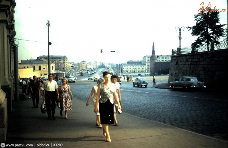 Москва - Вид на Москворецкий мост 1961, Россия, Москва,