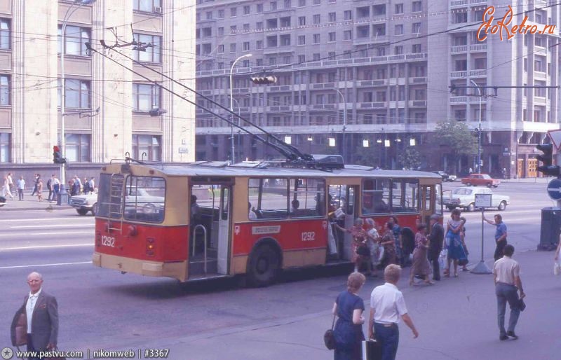 Москва - Троллейбус на улице Горького 1985, Россия, Москва,