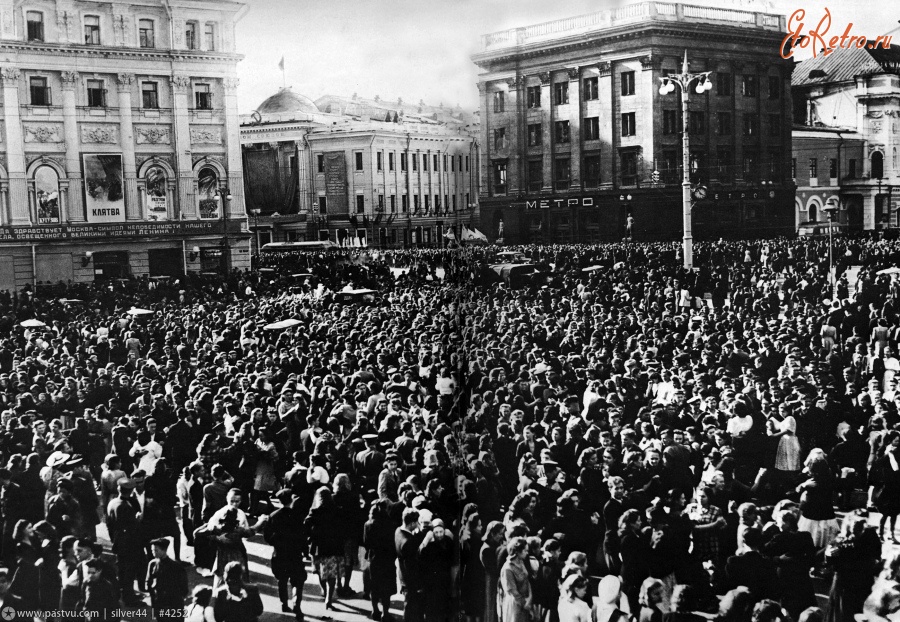 Москва - Площадь Свердлова. Празднование 800-летия Москвы 1947, Россия, Москва,