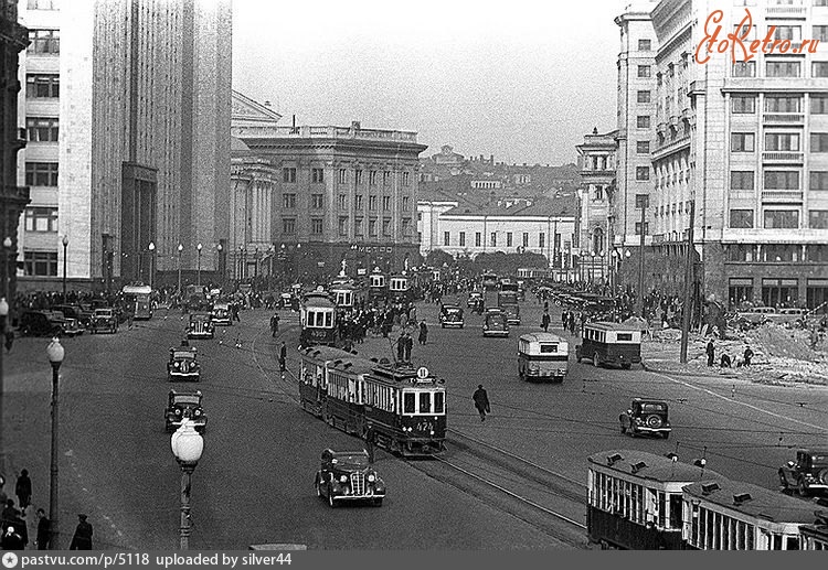 Москва - Улица Охотный ряд 1938, Россия, Москва,