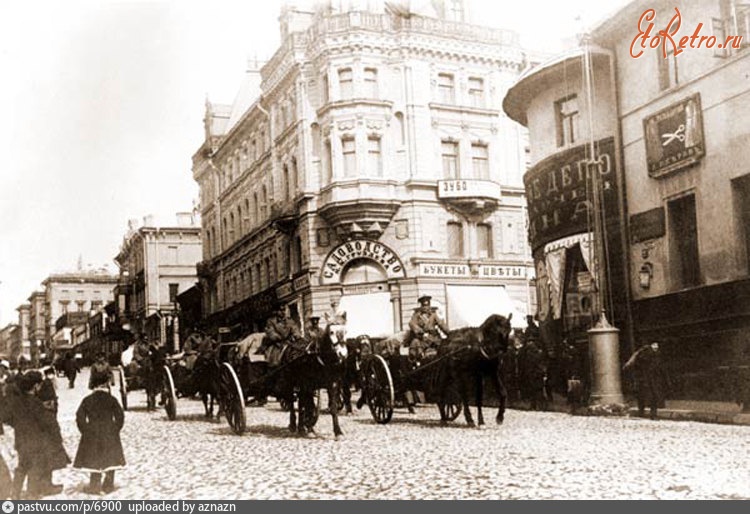 Москва - Тверская у Камергерского переулка 1900—1905, Россия, Москва,