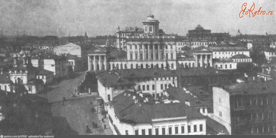 Москва - Пашков дом и окрестности. Вид с Боровицкой башни кремля 1911—1917, Россия, Москва,