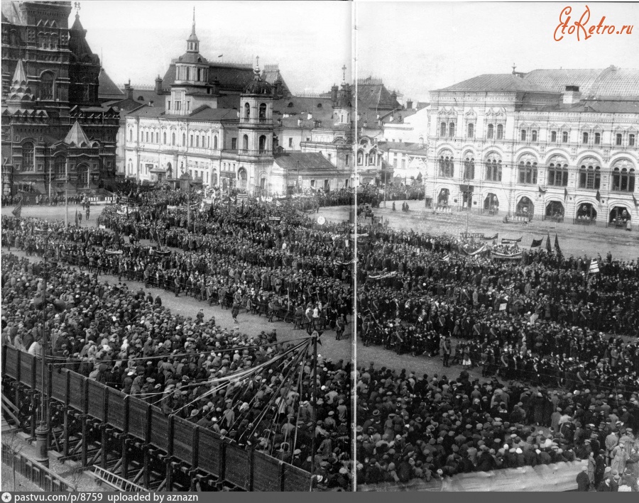 Москва - Первомайская демонстрация на Красной площади 1927, Россия, Москва,