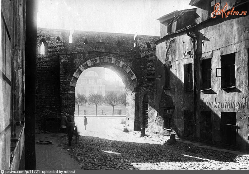 Москва - Проломные ворота. Вид от угла Мокринского переулка 1932—1936, Россия, Москва,