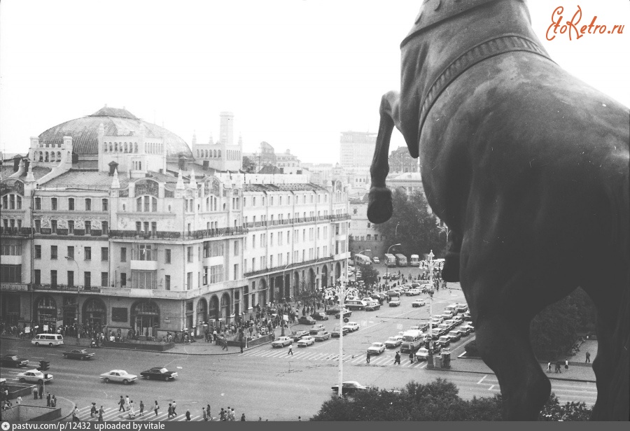 Москва - г-ца Метрополь. Вид с Большого театра 1982, Россия, Москва,