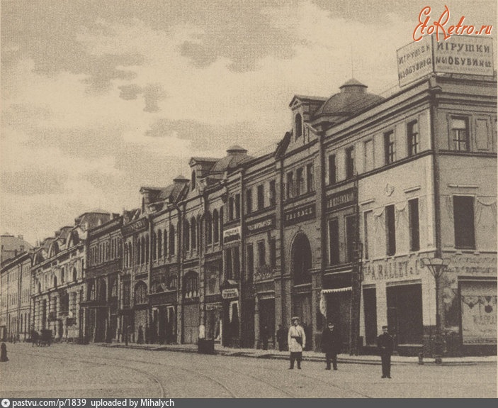 Москва - Угол Кузнецкого Моста и Неглинки. Солодовниковский пассаж 1900—1910, Россия, Москва,