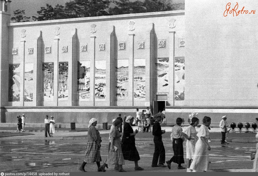 Москва - ВСХВ. Павильон Дальнего Востока. Панно 1939, Россия, Москва,